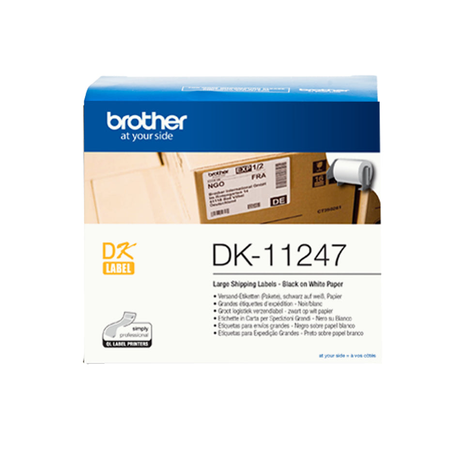 Brother DK-11247 - Preto em branco - 103 x 164 mm 180 etiqueta(s) (1 rolo(s) x 180) etiquetas - para Brother QL-1050, QL-1060N, QL-1100