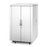 APC NetShelter CX Secure Soundproof Server Room in a Box Enclosure - Shock Packaging - Gabinete armário - com unidade de distribuição de energia - branco - 24U - 19"