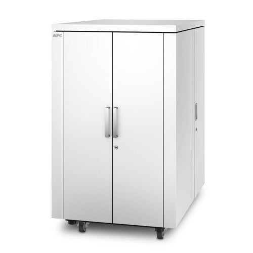 APC NetShelter CX Secure Soundproof Server Room in a Box Enclosure - Shock Packaging - Enclosure enclosure - with power distribution unit - white - 24U - 19"