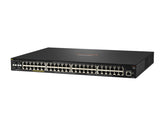 HPE Aruba 2930F 48G PoE+ 4SFP - Conmutador - L3 - Gestionado - 48 x 10/100/1000 (PoE+) + 4 x Gigabit SFP (enlace ascendente) - montaje en riel - PoE+ (740 W)