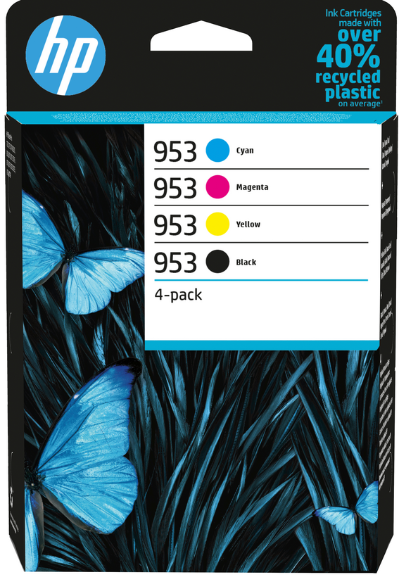 HP 953 - Paquete de 4 - Negro, amarillo, cian, magenta - Original - Cartucho de tinta - para Officejet Pro 7740, 7740 de formato ancho, 8210, 8216, 8218, 8710, 8715, 8720, 8725, 8730, 8740