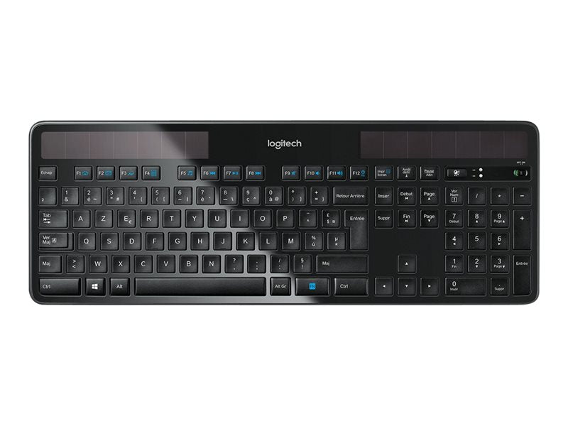 Logitech Wireless Solar K750 - Teclado - sem fios - 2.4 GHz - Francês