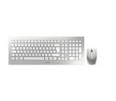 CHERRY DW 8000 - Juego de Teclado y Ratón - Inalámbrico - 2.4GHz - Español - Blanco, Plata