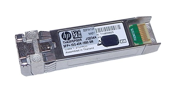 HPE X130 - Módulo transceptor SFP+ - 10 GigE - 10GBase-ER - LC - hasta 40 km - para HP A5800, HPE 12504, 5120, 5500, 5800, 59XX, 75XX, A5800, FlexFabric 1.92, 11908, 12902 (JG234A)