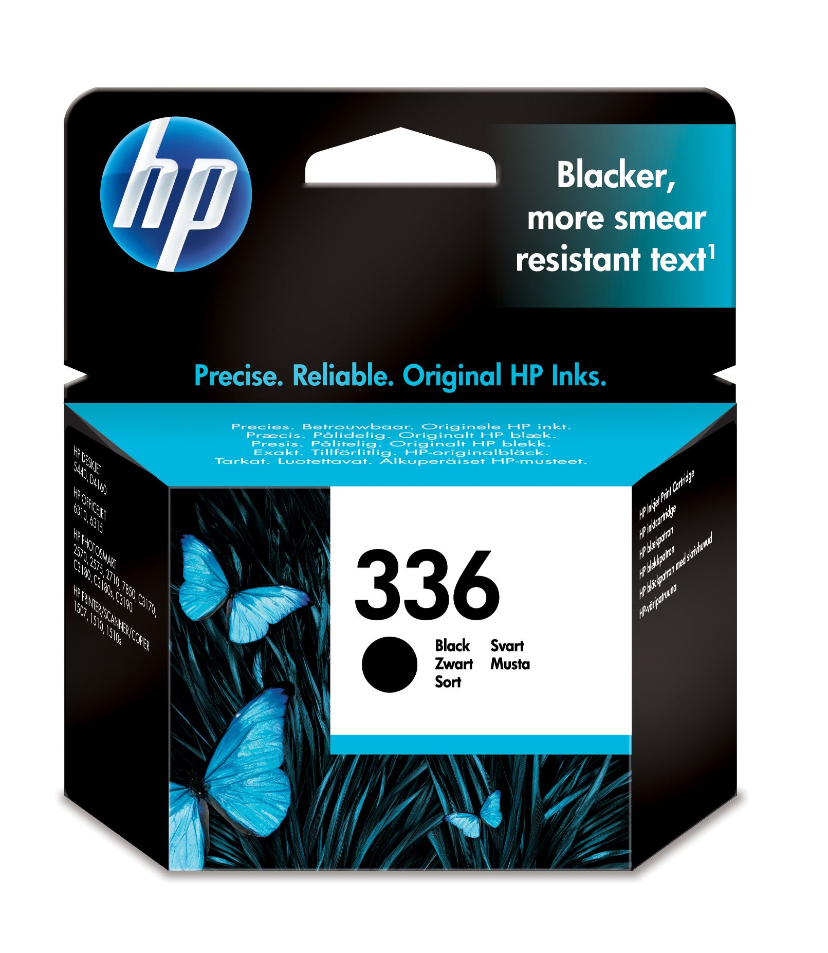 HP 336 - 5 ml - preto - original - tinteiro - para Officejet 63XX, Photosmart 25XX, C3193, C3194, C4110, C4170, C4173, C4175, C4193, C4194