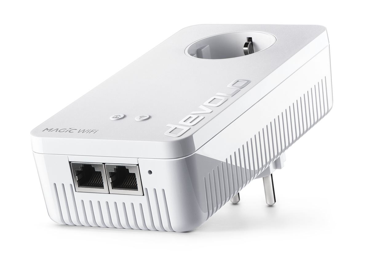 devolo Magic 1 WiFi,Additional adapter,Speed. PLC up to 1200Mbps, Wi-Fi mesh w/ 2 LAN Ports- PT8358