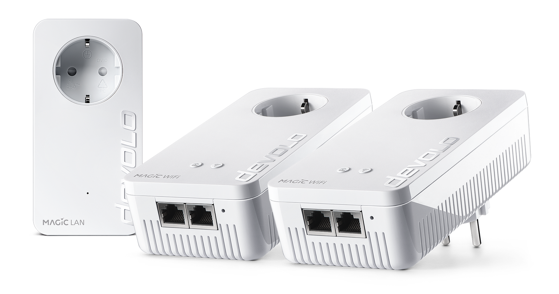 devolo Magic 1 WiFi, kit multisala, velocidad de PLC de hasta 1200 Mbps, Wi-Fi en malla con 2 puertos LAN - PT8374