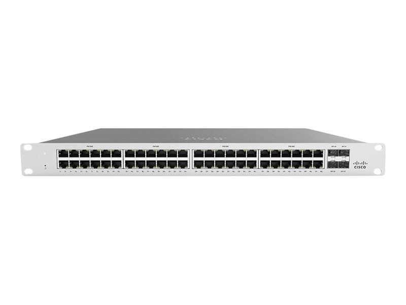 Cisco Meraki Cloud Managed MS120-48 - Interruptor - Administrado - 48 x 10/100/1000 + 4 x Gigabit SFP - desktop, montável em trilho (MS120-48-HW)