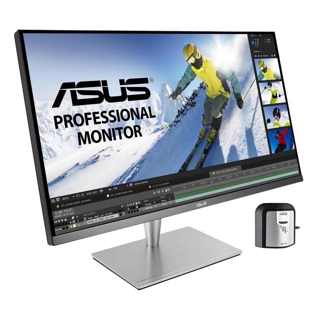 ASUS ProArt PA32UC-K - Monitor LED - 32" - 3840 x 2160 4K UHD (2160p) @ 65 Hz - IPS - 1000 cd/m² - 1000:1 - 5 ms - 4xHDMI, DisplayPort, Thunderbolt 3 - altifalantes - cinza