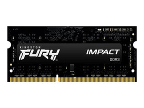 Kingston FURY Impact - DDR3L - módulo - 4 GB - SO DIMM 204-pinos - 1866 MHz / PC3L-14900 - CL11 - 1.35 / 1.5 V - unbuffered - sem ECC - preto