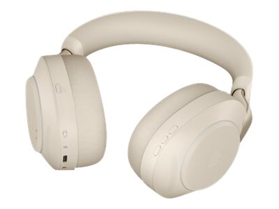 Jabra Evolve2 85 UC Stereo - Headphones - Full Size - Bluetooth - Wireless, Wired - Active Noise Cancellation - 3.5mm Jack - Noise Isolation - Beige (28599-989-998)