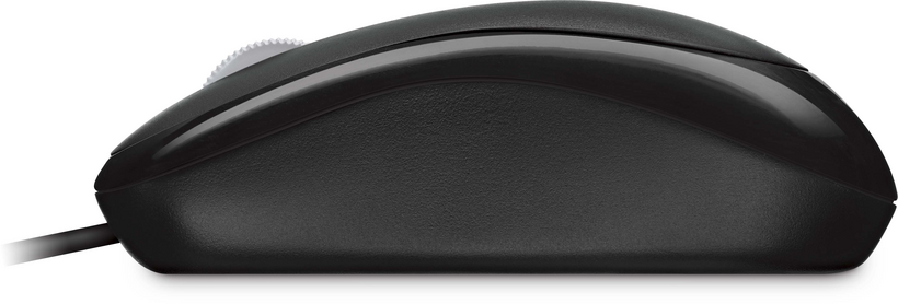 Microsoft Basic Optical Mouse - Ratón - para diestros y zurdos - óptico - 3 botones - con cable - USB - negro