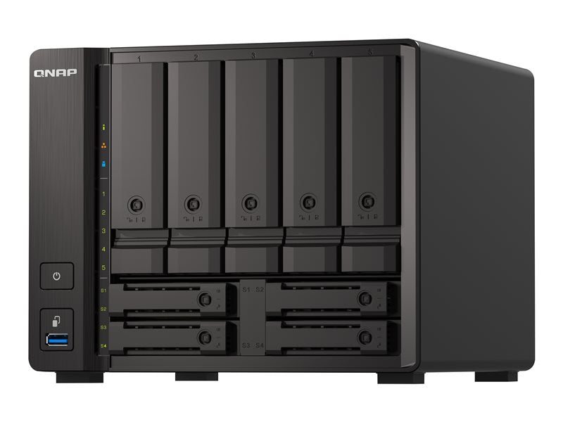 QNAP TS-H973AX-32G - NAS Server - 9 bays - SATA 6Gb/s - RAID (hard disk expansion) 0, 1, 5, 6, 10, 50, JBOD, 60, RAID TP - RAM 32 GB - 2.5 Gigabit Ethernet / 10 Gigabit Ethernet - iSCSI assistance