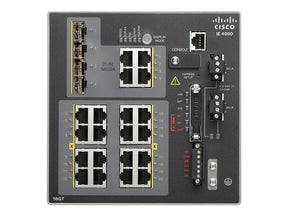 Cisco Industrial Ethernet 4000 Series - Interruptor - Administrado - 16 x 10/100/1000 + 4 x combo Gigabit SFP - montável em trilho DIN - DC power - Compatível com TAA (IE-4000-16GT4G-E)