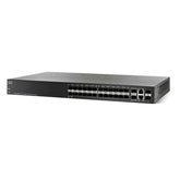 Cisco Small Business SG350-28SFP - Interruptor - L3 - Administrado - 24 x SFP + 2 x conjunto Gigabit Ethernet/Gigabit SFP - montável em trilho