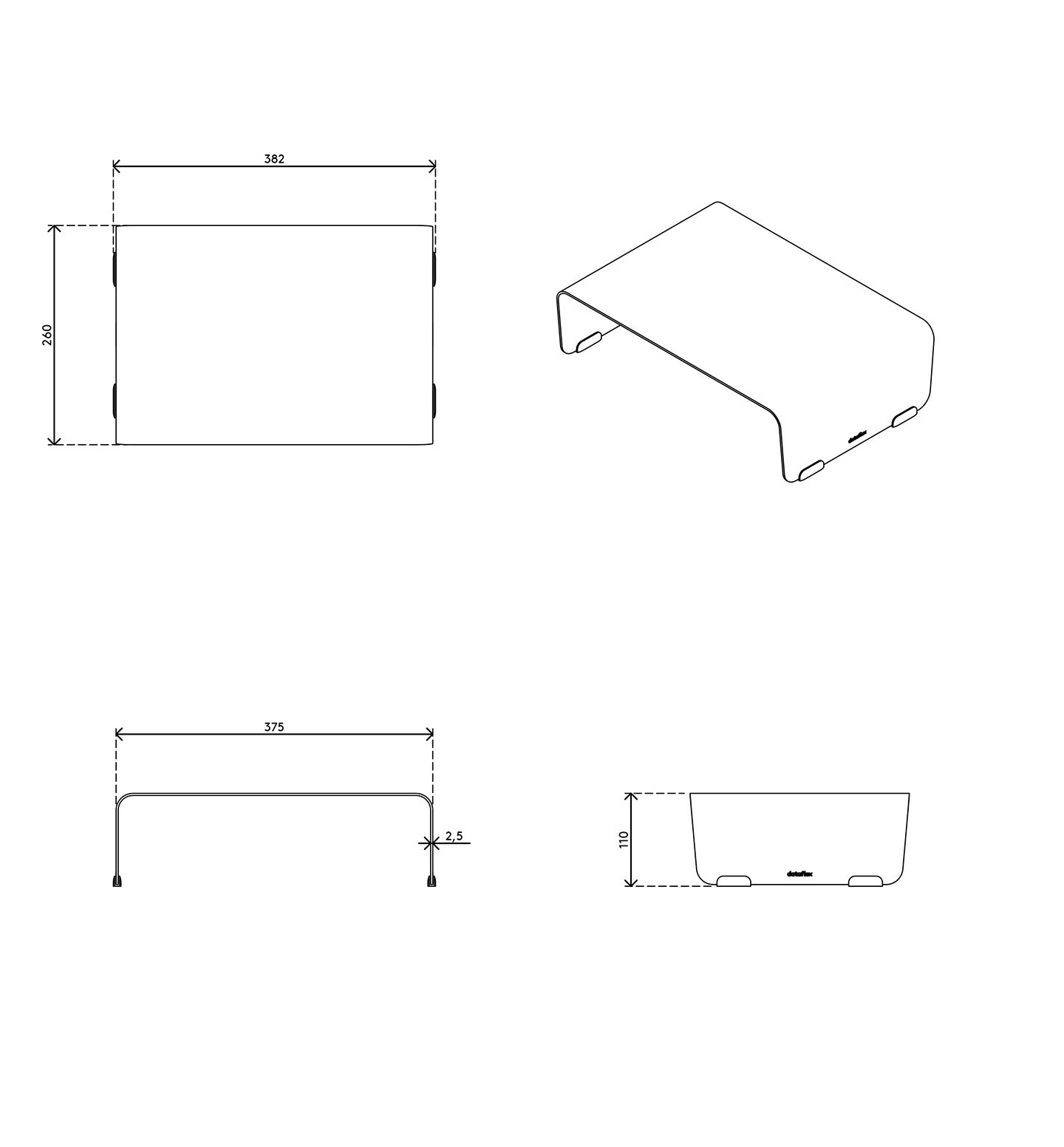 Addit Bento® monitor riser