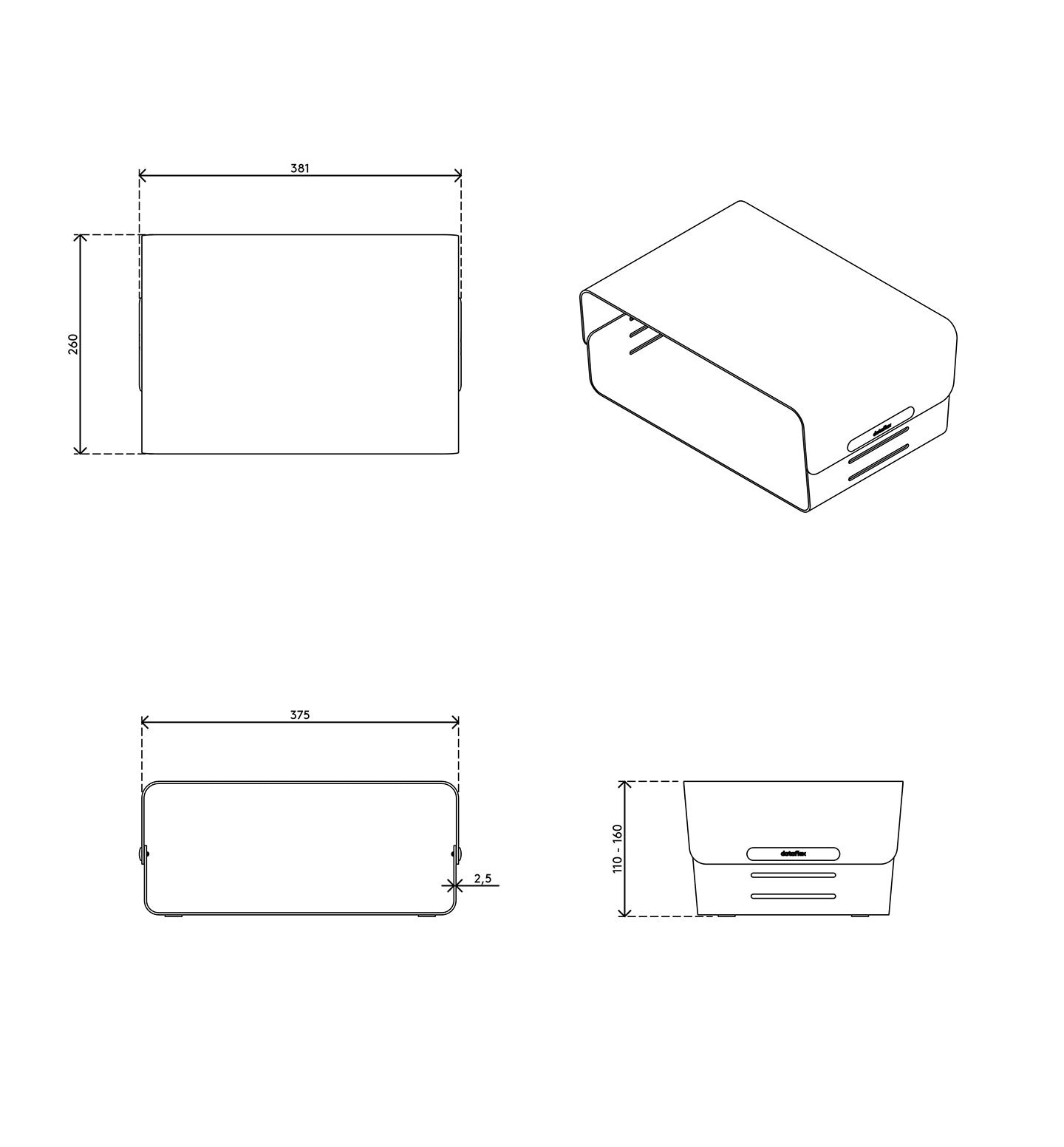 Elevador de monitor Addit Bento® - ajustable