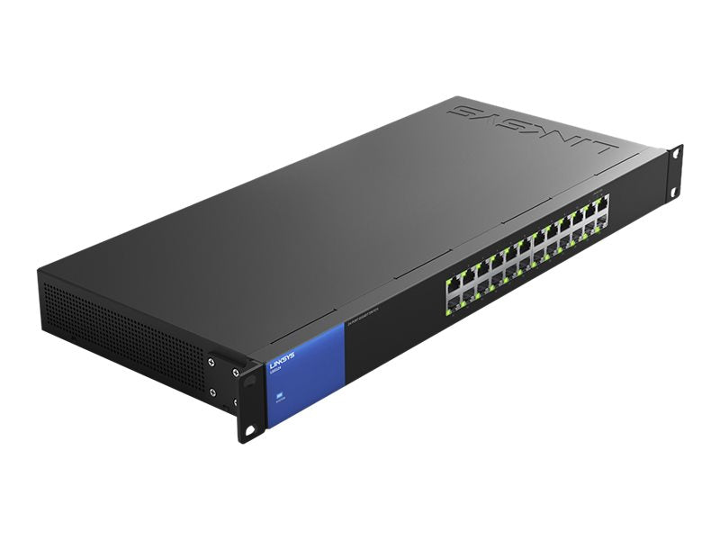 Linksys Business LGS124 - Interruptor - sem gestão - 24 x 10/100/1000 - montável em trilho - AC 100/230 V (LGS124-EU)