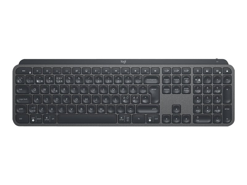 Logitech MX Keys for Business - Teclado - retroiluminação - Bluetooth, 2.4 GHz - QWERTY - Pan-Nórdico - grafite