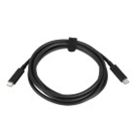 Lenovo - USB Cable - USB-C (M) to USB-C (M) - 20 V - 3 A - 2 m - for ThinkCentre M70q Gen 3, M90a Pro Gen 3, M90q Gen 2, M90t Gen 3, ThinkPad Z13 Gen 1