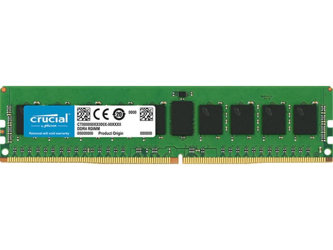 Crucial - DDR4 - módulo - 8 GB - DIMM 288-pin - 2666 MHz / PC4-21300 - CL19 - 1.2 V - registado - ECC (CT8G4RFD8266)