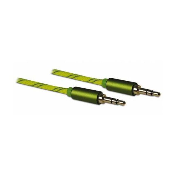 METRONIC CABO JACK 3.5MM AMARELO/VERDE - NYLON#PROMO #BLACK FRIDAY