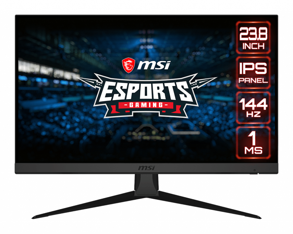 MSI Optix G242 Monitor 23.8P(24P) FHD 144Hz 1ms 250Nits Frameless DP/HDMI Gaming BLACK