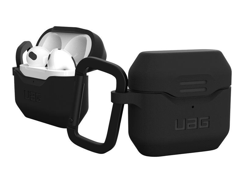 UAG Rugged Case for Airpods (3rd Gen, 2021) - Std. Issue Silicone_001 Black - Bolsa for wireless earbuds - antimicrobiano - silicone - preto - para Apple AirPods (3ª geração)