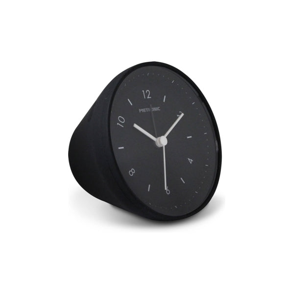 METRONIC ALARM CLOCK ANALOG GRAVITY BLACK