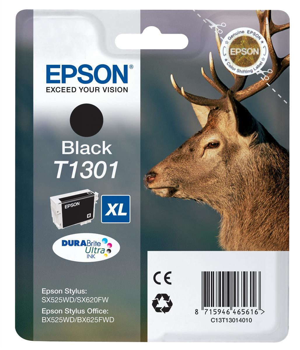 Epson T1301 - Black - original - blister - ink cartridge - for Stylus Office BX630, BX635, BX935, WorkForce WF-3010, 3520, 3530, 3540, 7015, 7515, 7525