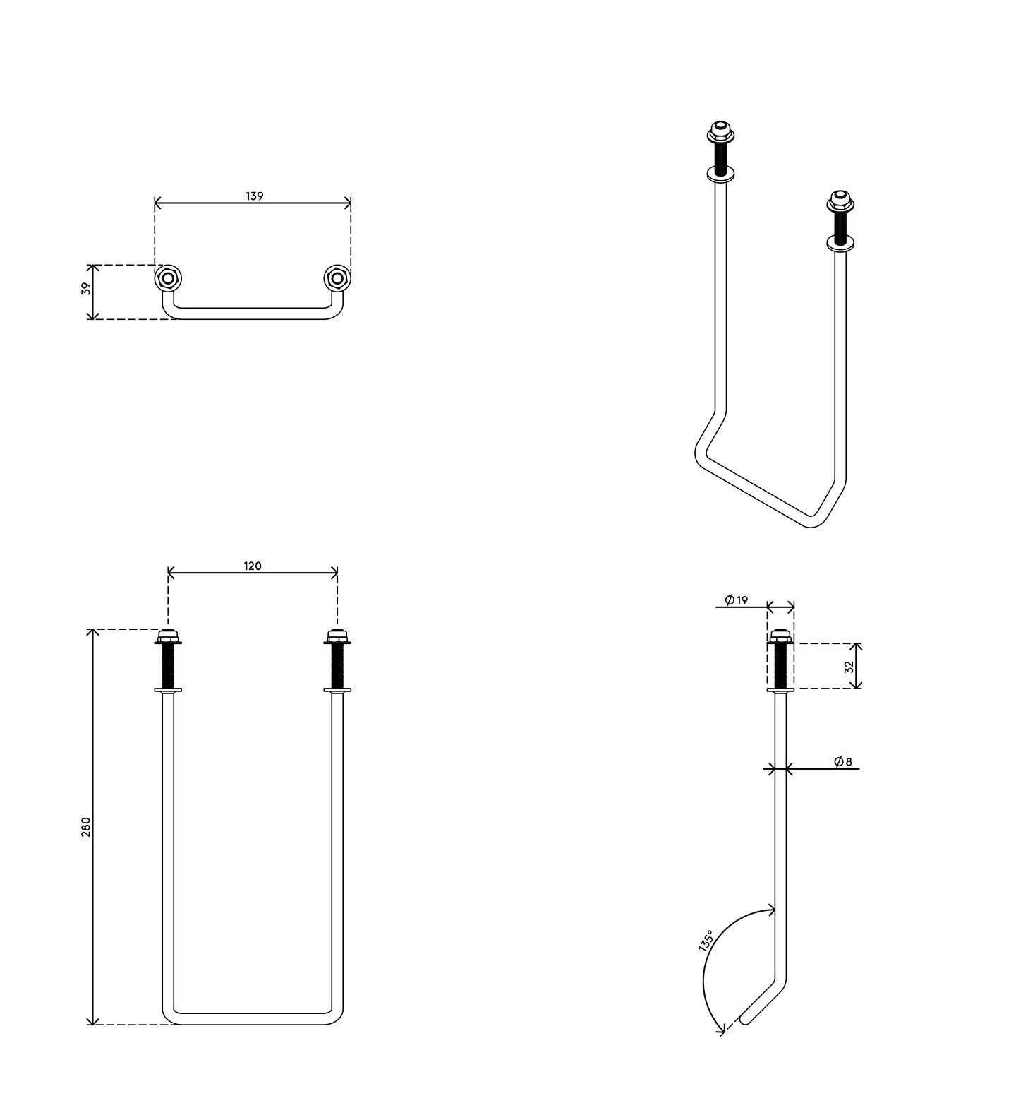 Viewgo dual monitor handle - option 004