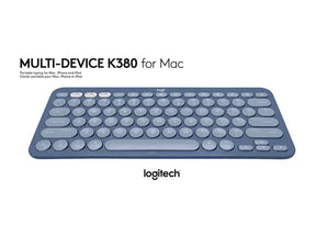 Logitech K380 Multi-Device Bluetooth Keyboard for Mac - Teclado - sem fios - Bluetooth 3.0 - QWERTY - Padrão internacional americano - mirtilo