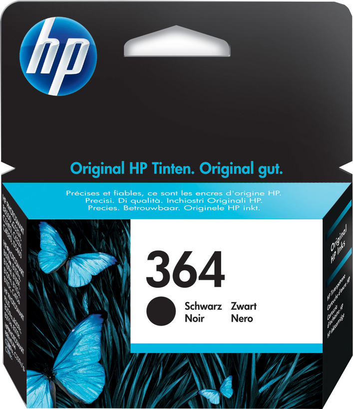 HP 364 - Negro - Original - Cartucho de tinta - para Deskjet 35XX, Photosmart 55XX, 55XX B111, 65XX, 65XX B211, 7510 C311, B110, Wireless B110