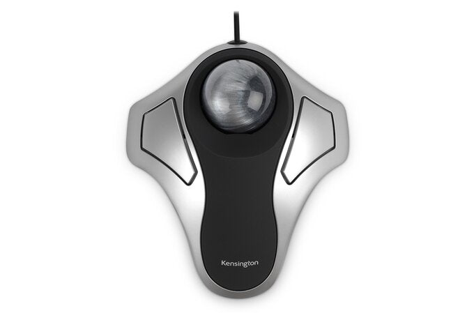 Kensington Orbit Optical Trackball - Trackball - para diestros y zurdos - óptico - 2 botones - con cable - USB - plateado