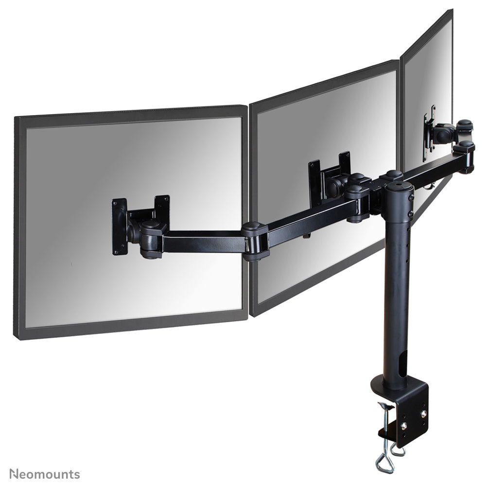 Neomounts by Newstar FPMA-D960D3 - Kit de montaje - movimiento completo - para 3 pantallas LCD - negro - tamaño de pantalla: 10"-21" - montaje con abrazadera, montaje en escritorio