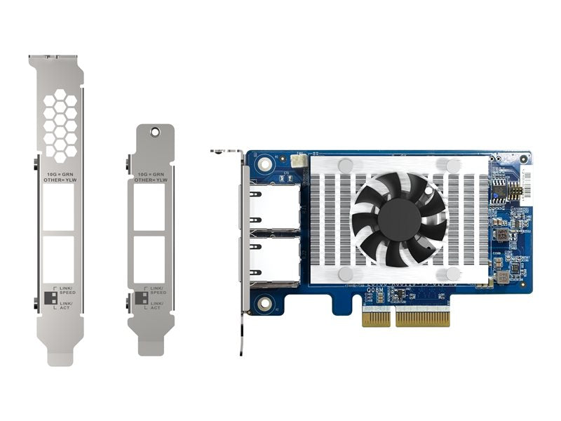 QNAP QXG-10G2T-X710 - Adaptador de red - PCIe 3.0 x4 de perfil bajo - Ethernet de 10 Gb x 2 - para QNAP QSW-1208-8C, QSW-M2108-2C (QXG-10G2T-X710)