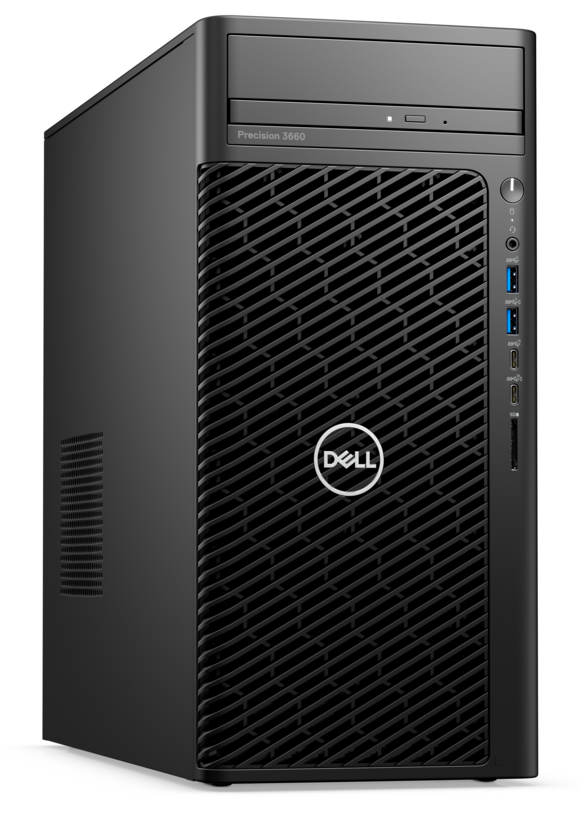 Dell Precision 3660 Tower - MT - 1 x Core i7 12700 / 2.1 GHz - vPro - RAM 16 GB - SSD 512 GB - NVMe, Class 40 - Gravador DVD - T1000 - GigE - Win 10 Pro 64-bit (inclui Licença Windows 11 Pro) - monitor: nenhum - preto - com 3 Anos de Básico no Local