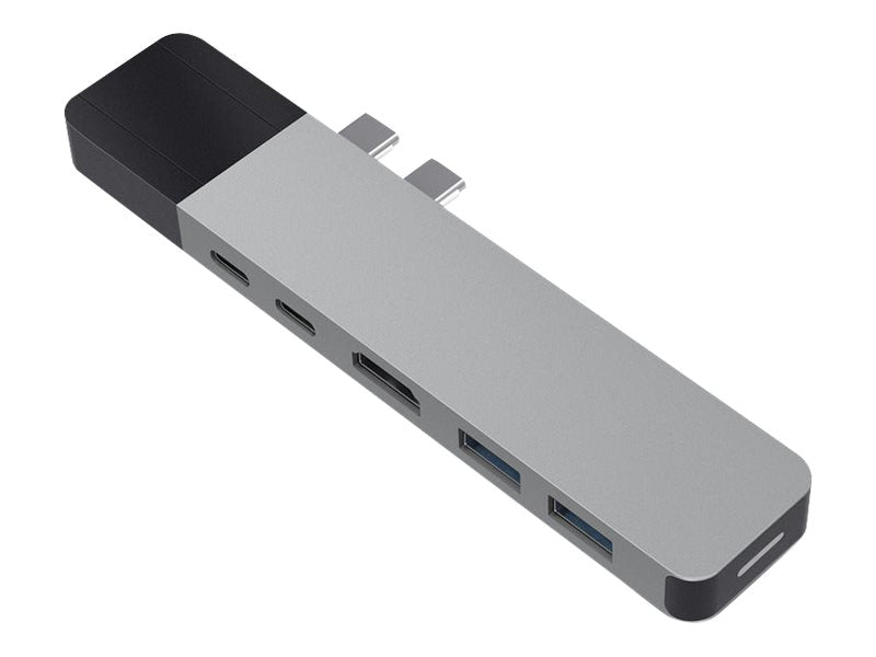 Concentrador 6 en 2 HyperDrive Net - Estación de acoplamiento - USB-C x 2 - HDMI - GigE (GN28N-GRAY)