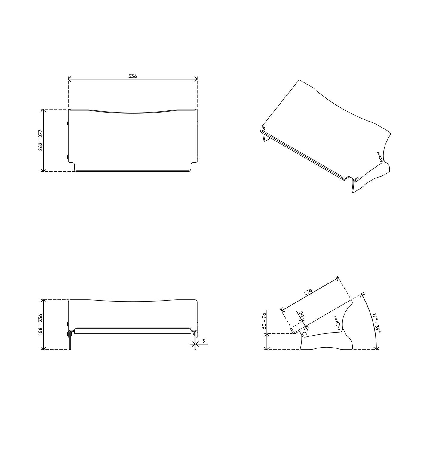 Portadocumentos Addit ErgoDoc® - ajustable