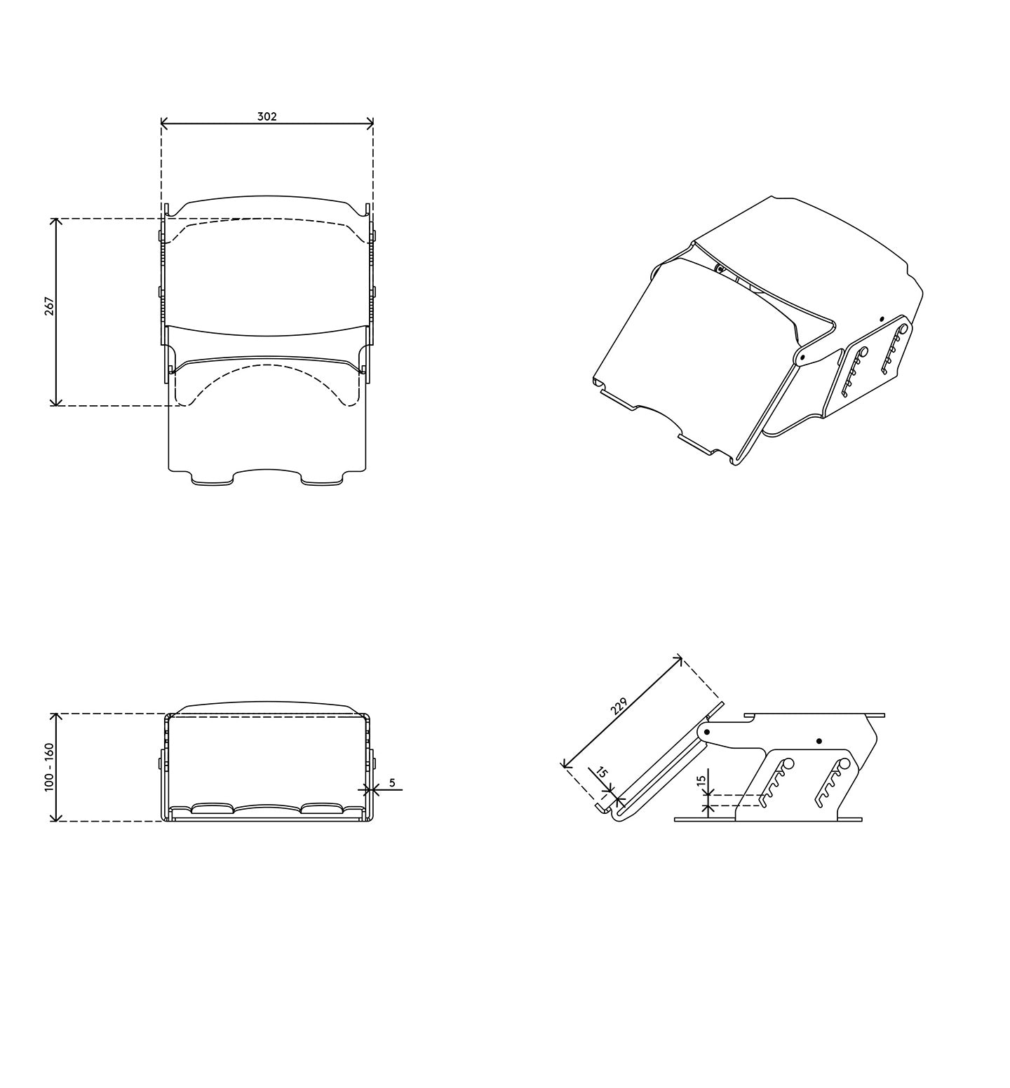 Add monitor riser - adjustable 570