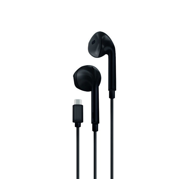 AURICULARES MOOOV 1.2m USB-C CON MICRO NEGRO