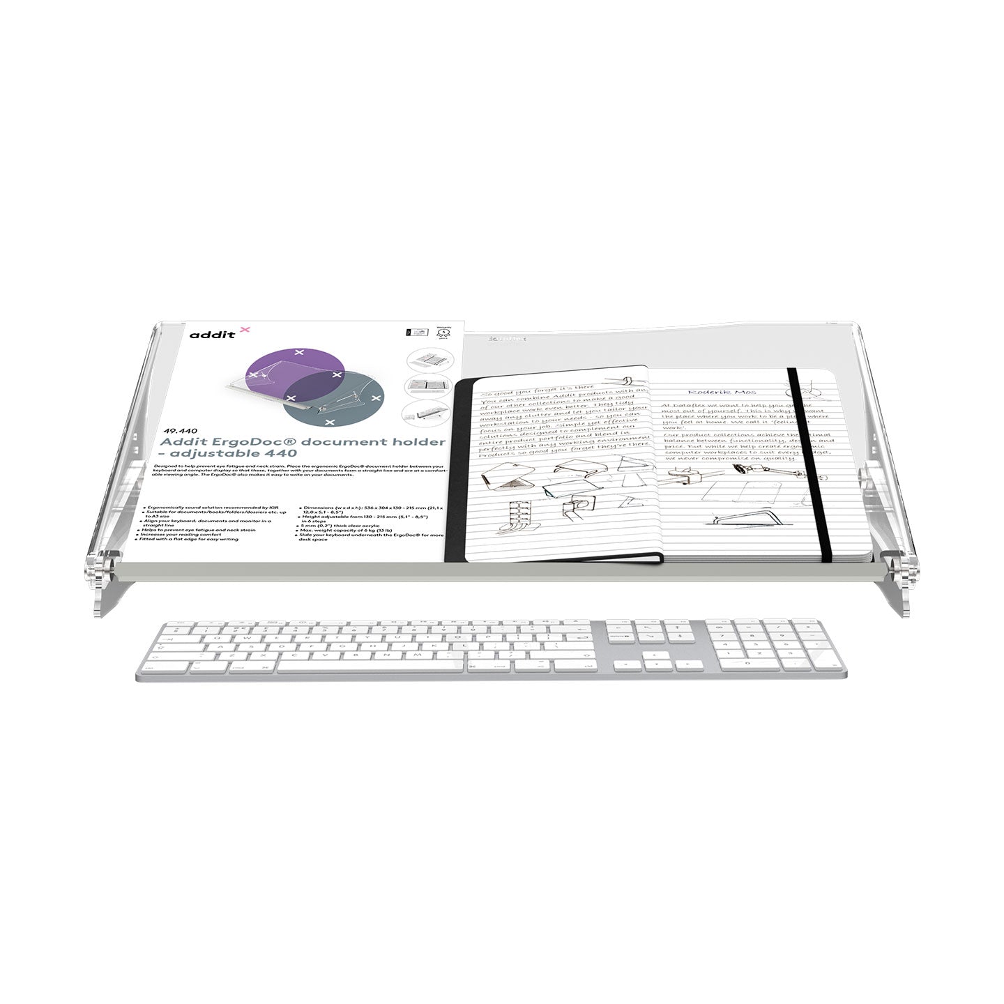 Addit ErgoDoc® document holder - adjustable 440