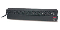 APC Basic Rack-Mount PDU - Power distribution range (rack mountable) - AC 120 V - 1.8 kW - input: NEMA 5-15 - output connectors: 10 (NEMA 5-15) - 1U - 19" - 3.7 m cable - black - for P/N: SMX1000C, SMX1500RM2UC, SMX1500RM2UCNC, SMX7