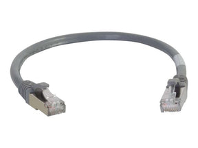 C2G Cat6a Booted Shielded (STP) Network Patch Cable - Patch cable - RJ-45(M) to RJ-45(M) - 15 m - PTB - CAT 6a - molded, knotless, braided - gray (89923)