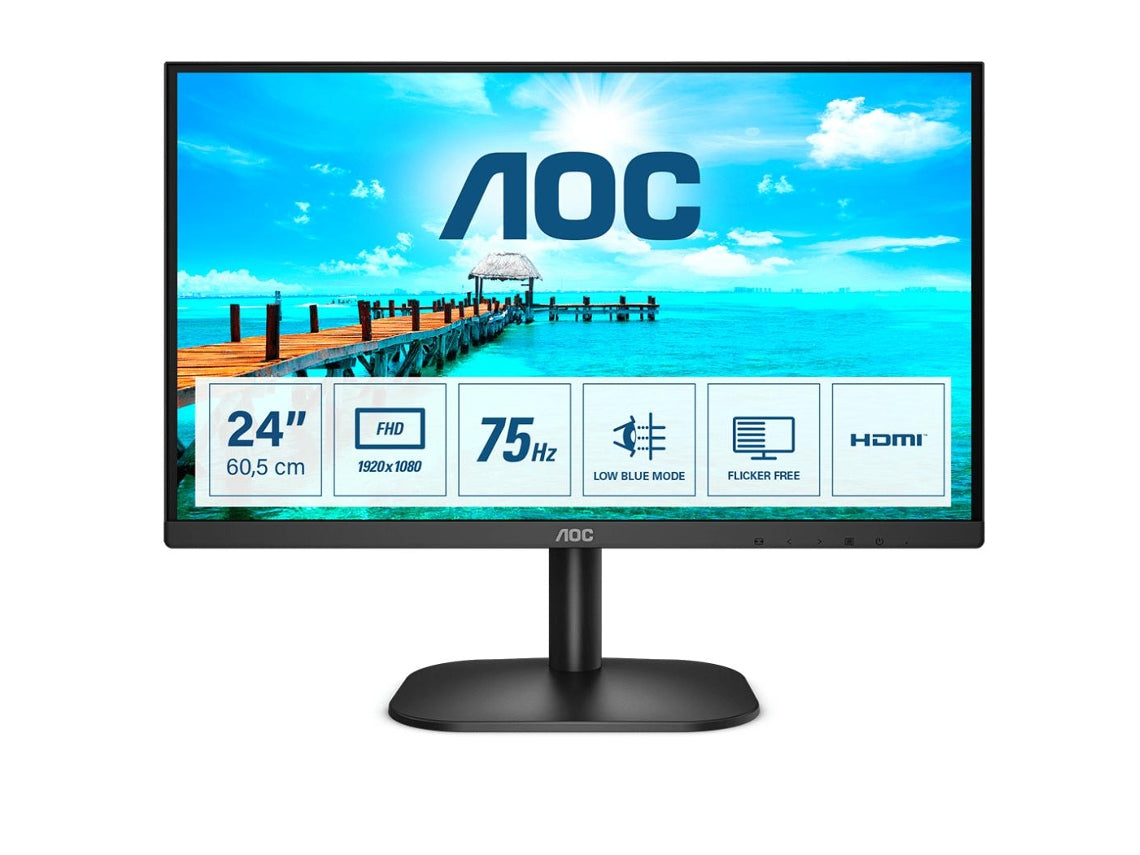 AOC MONITOR VA 24 (23.8) 16:9 FHD VGA DVI 24B2XDM