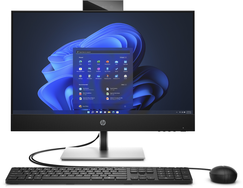 HP ProOne 440 G9 - Wolf Pro Security - all-in-one - Core i5 12500T / 2 GHz - RAM 8 GB - SSD 256 GB - NVMe - UHD Graphics 770 - GigE - Win 11 Pro - monitor: LED 23.8" 1920 x 1080 (Full HD) @ 60 Hz touch screen - keyboard: Portuguese - with HP 2 years Ne