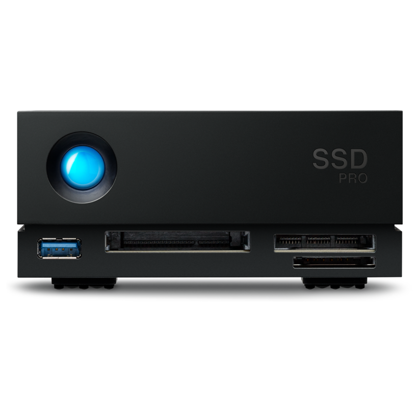 LaCie 1big Dock SSD Pro STHW2000800 - Matriz de disco rígido - 2 TB - 1 baias - SSD 2 TB x 1 - USB 3.1, Thunderbolt 3 (externo) - com Plano de Serviço de Recuperação de Dados de Resgate de 5 anos