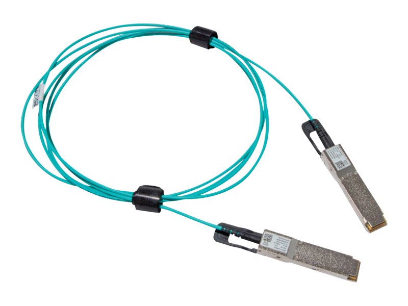 Mellanox LinkX 200GbE QSFP56 MMF Active Optical Cable - Cabo de ligação directa 200GBase - QSFP56 para QSFP56 - 15 m - fibra óptica - SFF-8665 - sem halogéneo, Active Optical Cable (AOC) - aqua