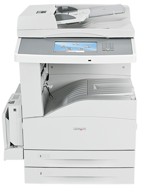 Lexmark X864de 4 - Multifunction printer - B/W - laser - A3/Ledger (297 x 432 mm) (original) - A3/Ledger (media) - up to 55 ppm (copy) - up to 55 ppm (print) - 1100 leaves - 33.6 Kbps - USB 2.0, Gigabit LAN, USB host