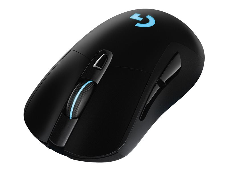 Ratón inalámbrico para juegos Logitech G703 LIGHTSPEED con sensor HERO 16K - Ratón - óptico - 6 botones - inalámbrico, con cable - USB, LIGHTSPEED - Receptor Logitech LIGHTSPEED (910-005640)